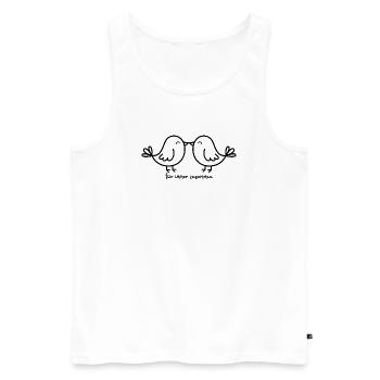 für immer zusammen Vögel - Männer Premium Bio Tank Top - Weiß - Vorne - Michal (187cm)