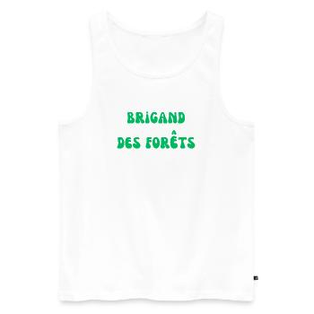 Waldräuber - Männer Premium Bio Tank Top - Weiß - Vorne - Michal (187cm)
