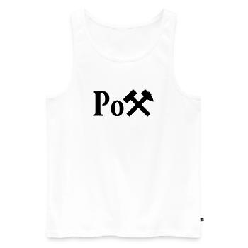 Der Pott - Männer Premium Bio Tank Top - Weiß - Vorne - AI Model Male 178 light (178cm)