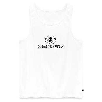Release the Kraken - Men's Premium Organic Tank Top - white - Front - AI Model Male 178 light (178cm)