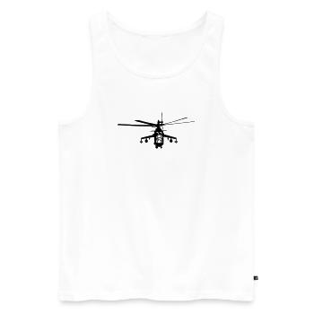 hélicoptère Mi-24 - Débardeur bio Premium Homme - blanc - Devant - AI Model Male 178 light (178cm)