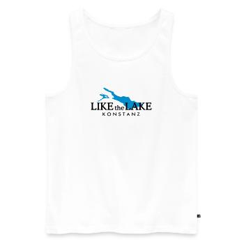 Like the Lake - Konstanz am Bodensee - Männer Premium Bio Tank Top - Weiß - Vorne - AI Model Male 178 light (178cm)