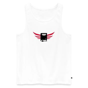 Buchhändler / Buchhändlerin / Buch / Verleger - Männer Premium Bio Tank Top - Weiß - Vorne - AI Model Male 178 light (178cm)