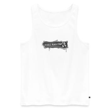 Schluck Meinen Staub Biker Grunge - Männer Premium Bio Tank Top - Weiß - Vorne - Michal (187cm)