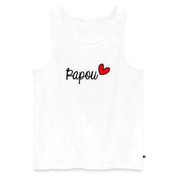 PAPUAN. DAD. FATHER'S DAY. HAPPY FATHER'S DAY - Men's Premium Organic Tank Top - white - Front - Michal (187cm)