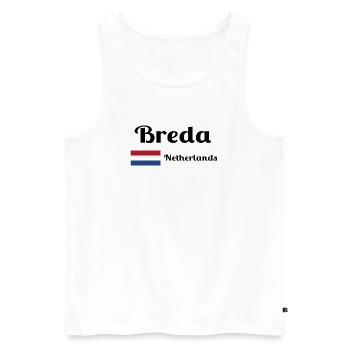Breda Niederlande - Stilvolle Drucke - Männer Premium Bio Tank Top - Weiß - Vorne - AI Model Male 178 light (178cm)