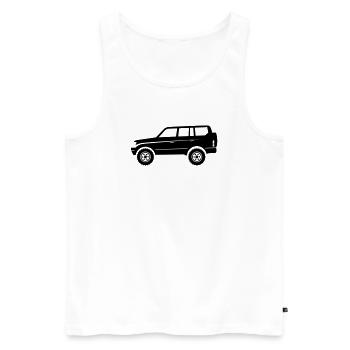Offroad Adventure SUV - Männer Premium Bio Tank Top - Weiß - Vorne - AI Model Male 178 light (178cm)