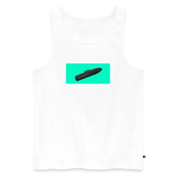 Minimalist Submarine Silhouette - Men's Premium Organic Tank Top - white - Front - AI Model Male 178 light (178cm)
