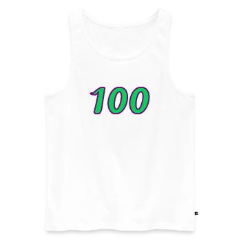 100. 100 JAHRE. 100-JÄHRIGES JUBILÄUM. GEBURTSTAG 100 - Männer Premium Bio Tank Top - Weiß - Vorne - Michal (187cm)