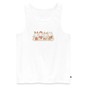 Eisdrachen für Kinder, Jungen und Mädchen, Weihnac - Männer Premium Bio Tank Top - Weiß - Vorne - AI Model Male 178 light (178cm)