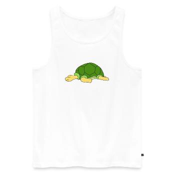 Süße, faule Schildkröte schläft lustiger Reptilienbesitzer - Männer Premium Bio Tank Top - Weiß - Vorne - AI Model Male 178 light (178cm)