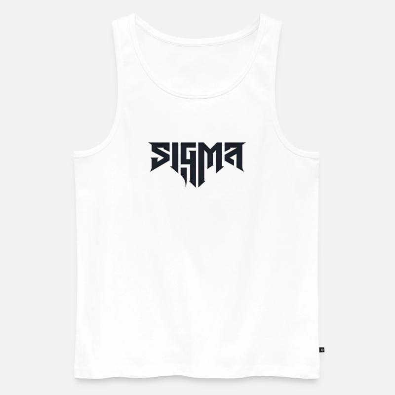 Sigma-Glyphen in schwieriger Typografie - Männer Premium Bio Tank Top - Weiß