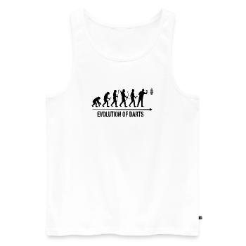 Darts Evolution Hoodie, Socken, Tasse, Top - Männer Premium Bio Tank Top - Weiß - Vorne - AI Model Male 178 light (178cm)