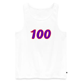 100. 100 JAHRE. 100-JÄHRIGES JUBILÄUM. GEBURTSTAG 100 - Männer Premium Bio Tank Top - Weiß - Vorne - Michal (187cm)