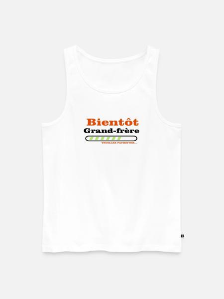 Bald ein großer Bruder - Männer Premium Bio Tank Top - Weiß