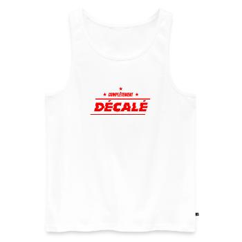 VÖLLIG UNKONVENTIONELL! - Männer Premium Bio Tank Top - Weiß - Vorne - AI Model Male 178 light (178cm)