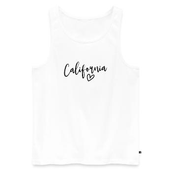 Les femmes de Cœur de Californie aiment la Californie - Débardeur bio Premium Homme - blanc - Devant - Michal (187cm)