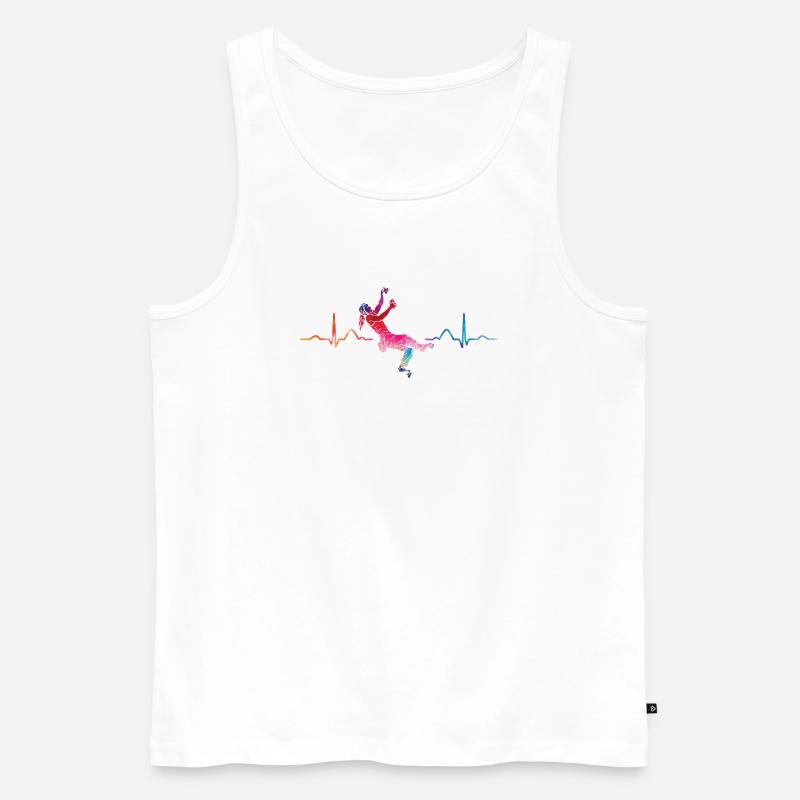 Boulderer Herzschlag Boulder Bouldern - Männer Premium Bio Tank Top - Weiß