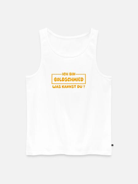 Job Goldschmied - Männer Premium Bio Tank Top - Weiß