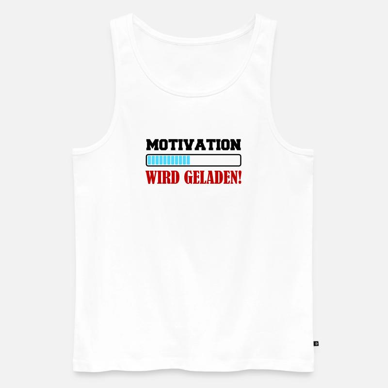 motivation_wird_geladen- - Männer Premium Bio Tank Top - Weiß