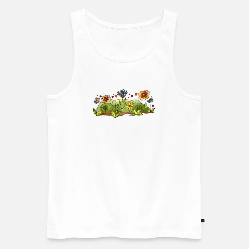 Blumen - Männer Premium Bio Tank Top - Weiß