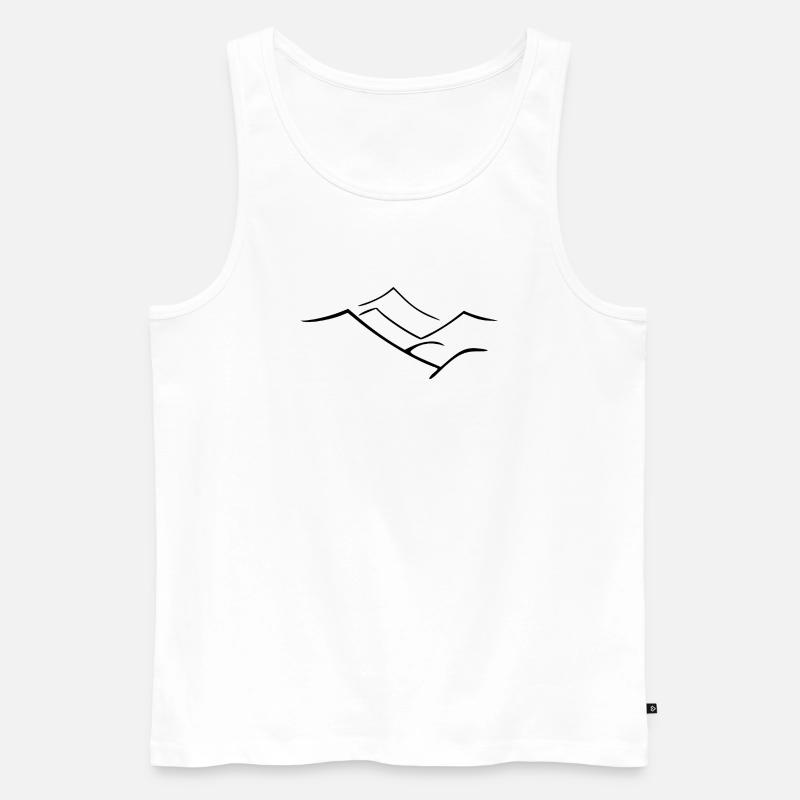 Düne - Männer Premium Bio Tank Top - Weiß