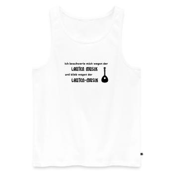 Lautenmusik - Männer Premium Bio Tank Top - Weiß - Vorne - Michal (187cm)