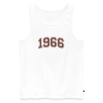 Retro Adventure 60 Jahre Sixties Geschenk 1966 - Männer Premium Bio Tank Top - Weiß - Vorne - AI Model Male 178 light (178cm)