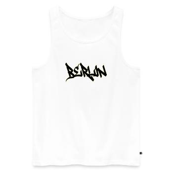 Berlin Graffiti - Männer Premium Bio Tank Top - Weiß - Vorne - Michal (187cm)