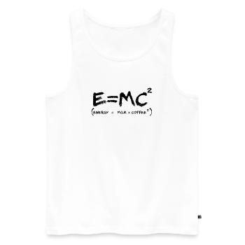 Coffee Energy Formula Geek Humor - Men's Premium Organic Tank Top - white - Front - Michal (187cm)