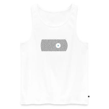 schallplatte - Männer Premium Bio Tank Top - Weiß - Vorne - AI Model Male 178 light (178cm)