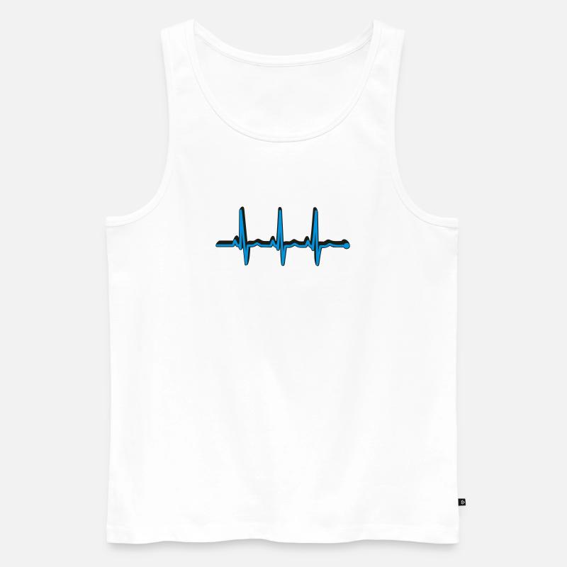 frequenz herzschlag - Männer Premium Bio Tank Top - Weiß