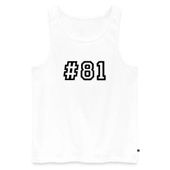 1981 Born 45th Birthday 45 years old - Men's Premium Organic Tank Top - white - Front - Michal (187cm)