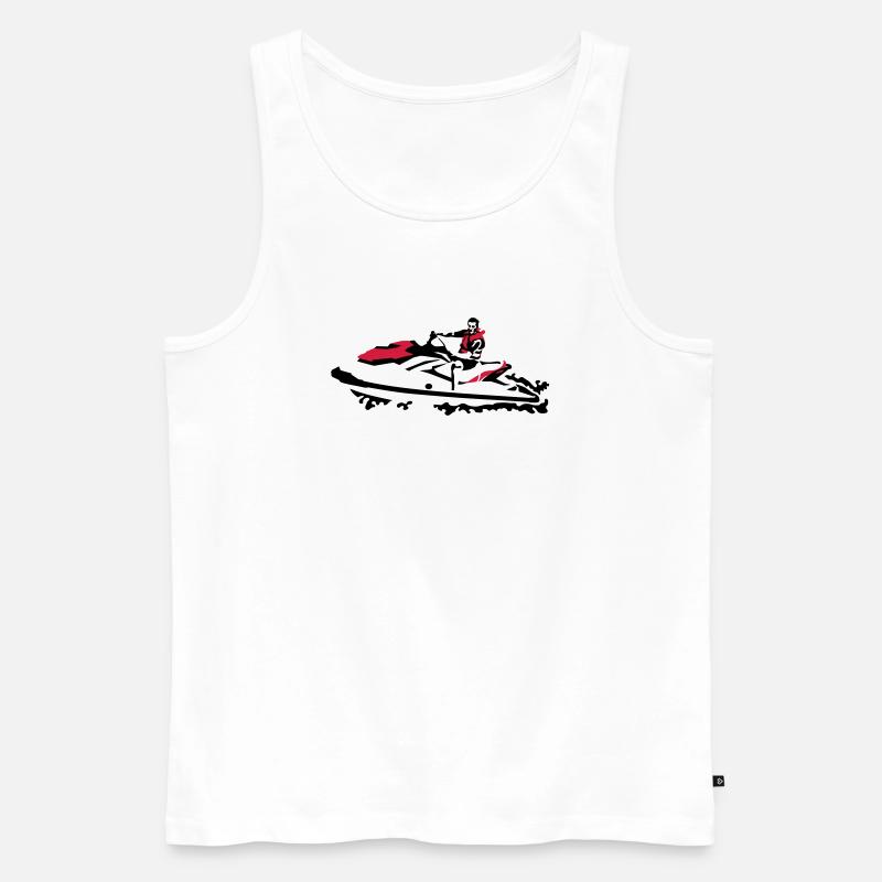 Jetski - Männer Premium Bio Tank Top - Weiß