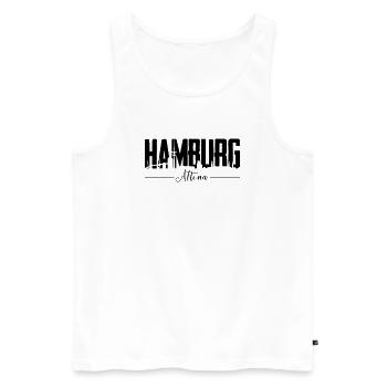 Hamburg Altona, City Shirt - Männer Premium Bio Tank Top - Weiß - Vorne - Michal (187cm)