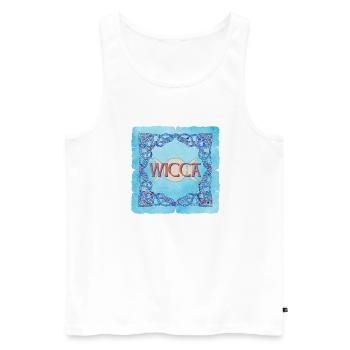 keltischer rahmen wicca e 238 - Männer Premium Bio Tank Top - Weiß - Vorne - Michal (187cm)