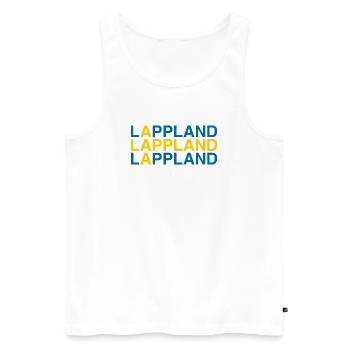 LAPPLAND Sverige Sweden Schweden Flagge - Männer Premium Bio Tank Top - Weiß - Vorne - Michal (187cm)