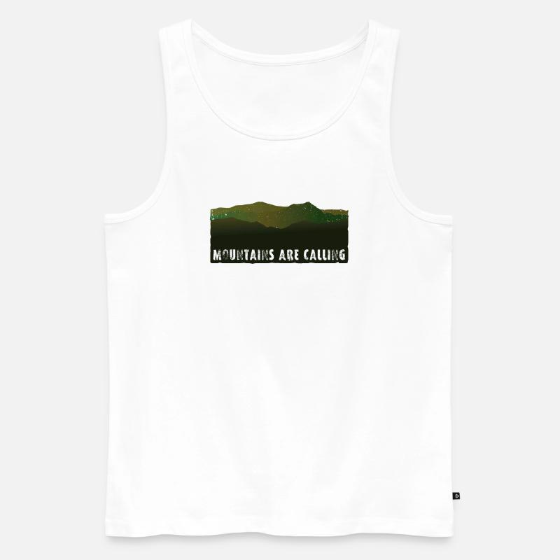 Mountains are Calling | Panorama - Männer Premium Bio Tank Top - Weiß