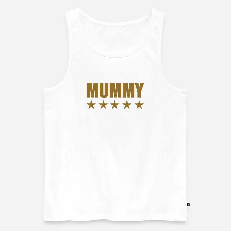5-Sterne-Mama - Muttertag - Männer Premium Bio Tank Top - Weiß