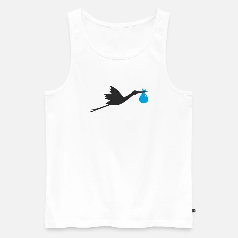 Klapperstorch Baby Junge - Männer Premium Bio Tank Top - Weiß