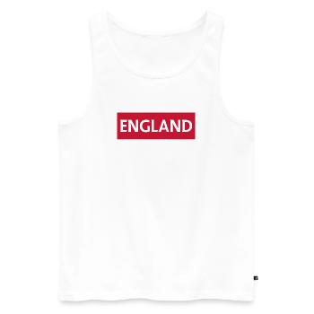 England Colored National Flag Design - Men's Premium Organic Tank Top - white - Front - Michal (187cm)