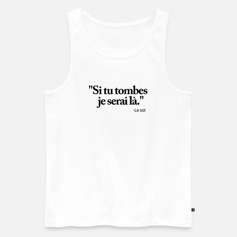 Wenn du fällst, bin ich da - Männer Premium Bio Tank Top - Weiß