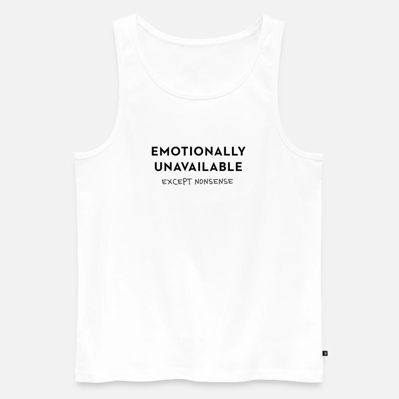 Ausnahme Nonsense Typo - Männer Premium Bio Tank Top - Weiß