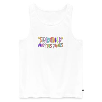 Cityscape Word of the Year - Men's Premium Organic Tank Top - white - Front - AI Model Male 178 light (178cm)