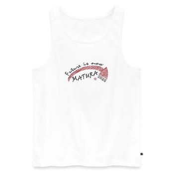 Zukunft Jetzt – Matura 2026 - Männer Premium Bio Tank Top - Weiß - Vorne - AI Model Male 178 light (178cm)