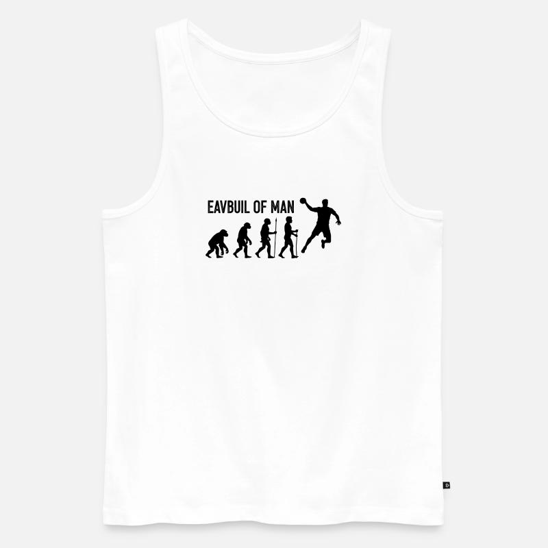 Evolution des Menschen Sprung - Männer Premium Bio Tank Top - Weiß
