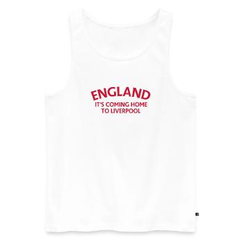 L’Angleterre Elle rentre à Liverpool - Débardeur bio Premium Homme - blanc - Devant - Michal (187cm)