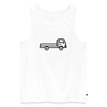 Lkw - Männer Premium Bio Tank Top - Weiß - Vorne - Michal (187cm)