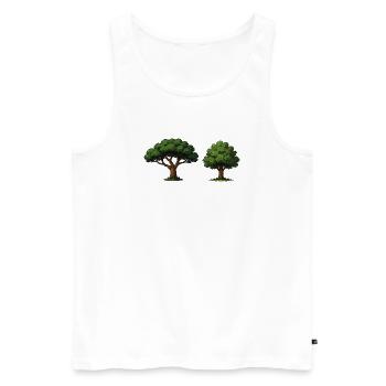 Tree duo apple tree in balance - Men's Premium Organic Tank Top - white - Front - AI Model Male 178 light (178cm)