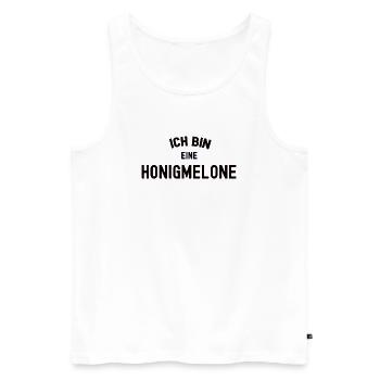 ICH BIN EINE HONIGMELONE Karneval Kostüm Melone - Männer Premium Bio Tank Top - Weiß - Vorne - Michal (187cm)